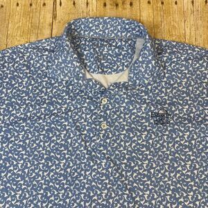 Johnnie-O Performance Polo Shirt Mens XL Emerald Bay Golf Logo